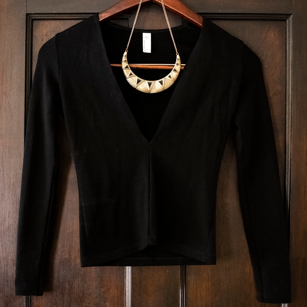 American Apparel AA Venture Plunge Top (black)